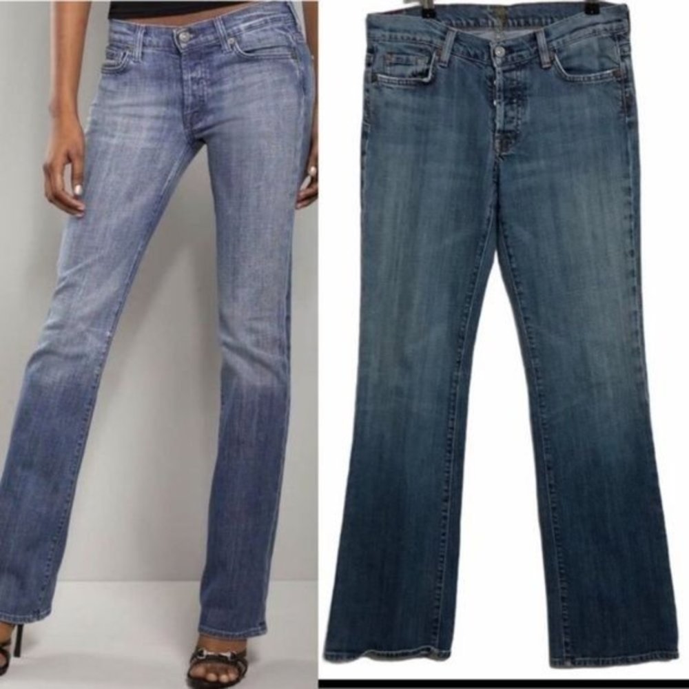 7 for All Mankind "Boy Cut" 4-Button Fly Bootcut Jeans Size 29